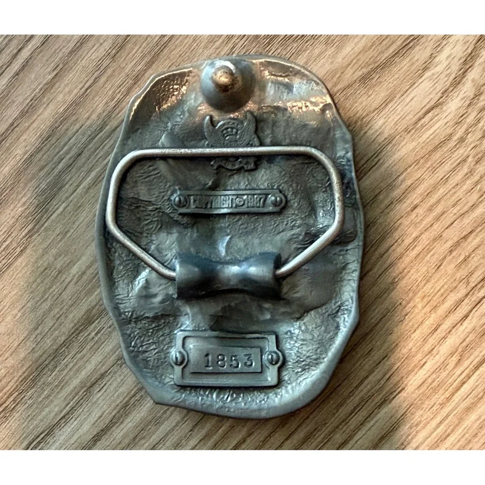 Vintage 1987 Siskiyou I Like Country Music Belt Buckle Guitars Longhorn